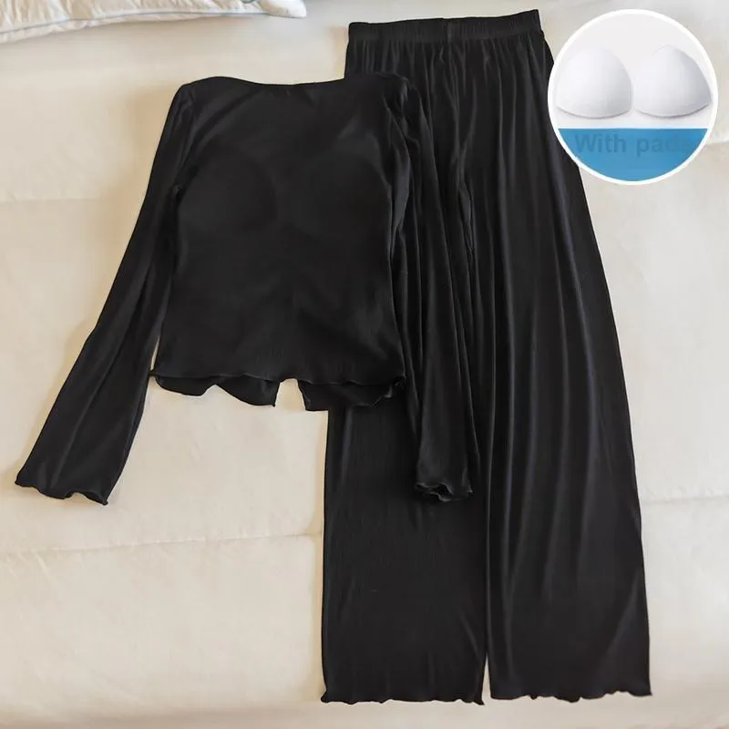 Sleeping Beauty Pajama Set Women's Black-5