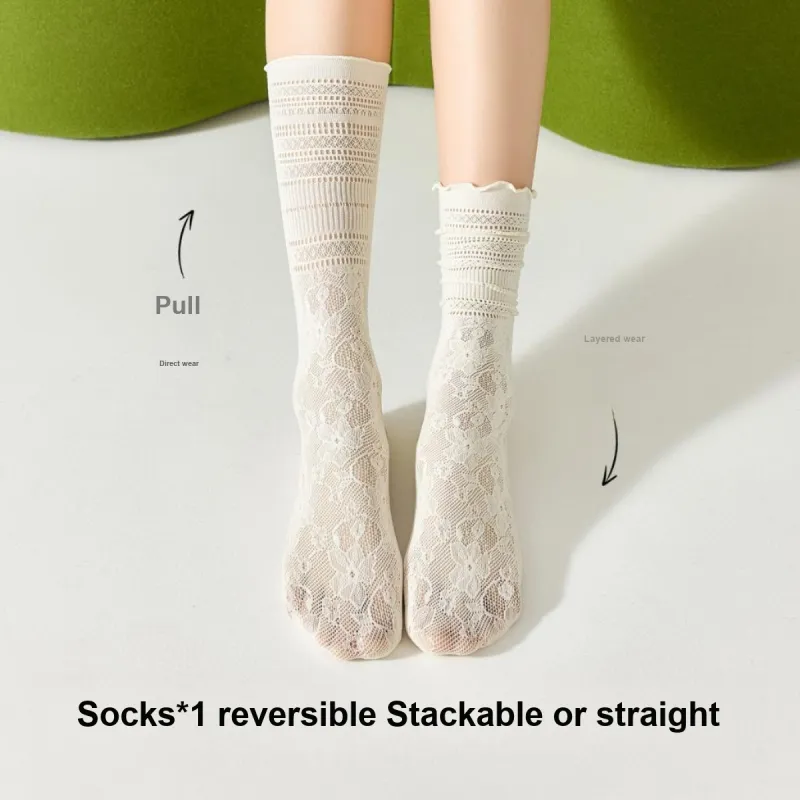 Temooues Mid Calf Socks Women's 3 Pack-4