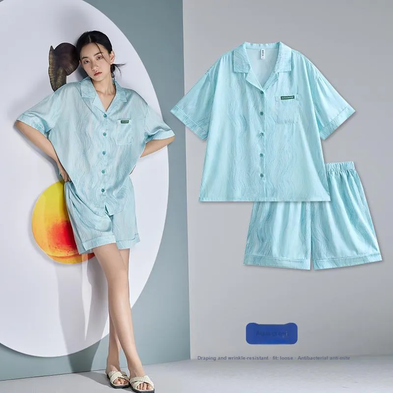 Peninsula City Pajama Set Women's Aqua Green-1