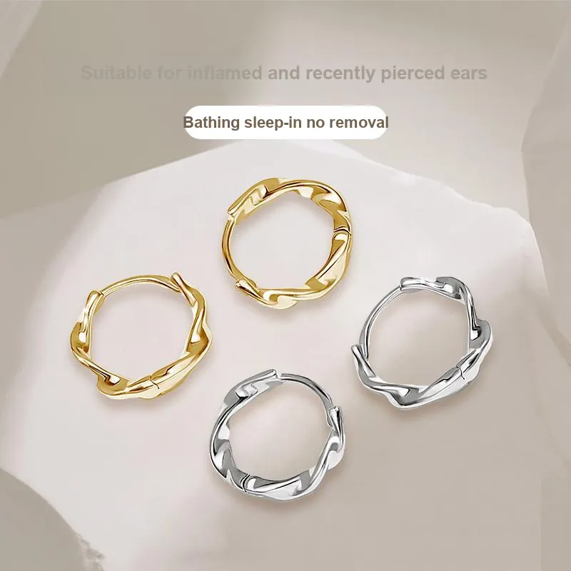 DAIRUO S925 Sterling Silver Stud Earrings Women's-1