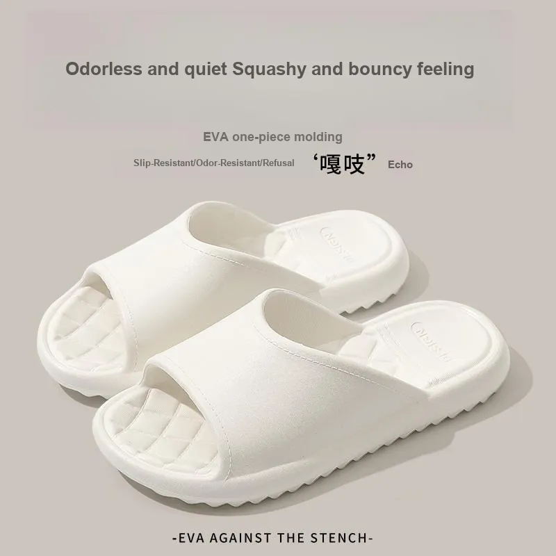 Foot Recreation Diamond Pattern Slip Resistant Comfortable Quiet EVA Minimalist Style All Season Home Slippers-5