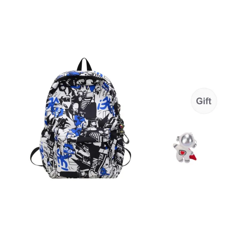 KAMLUI Nylon Backpack Regular Unisex Navy Blue/Gray/Green/Blue/Pink-0
