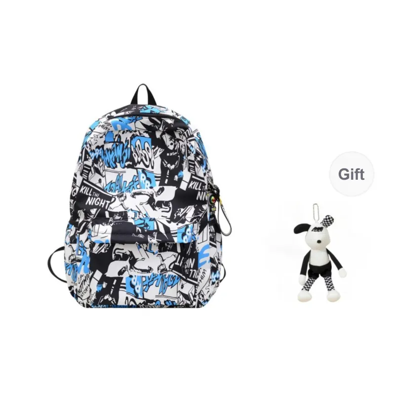 BRABOSTON Nylon Backpack Regular Unisex Pink/Gray/Green/Blue/Navy Blue-5