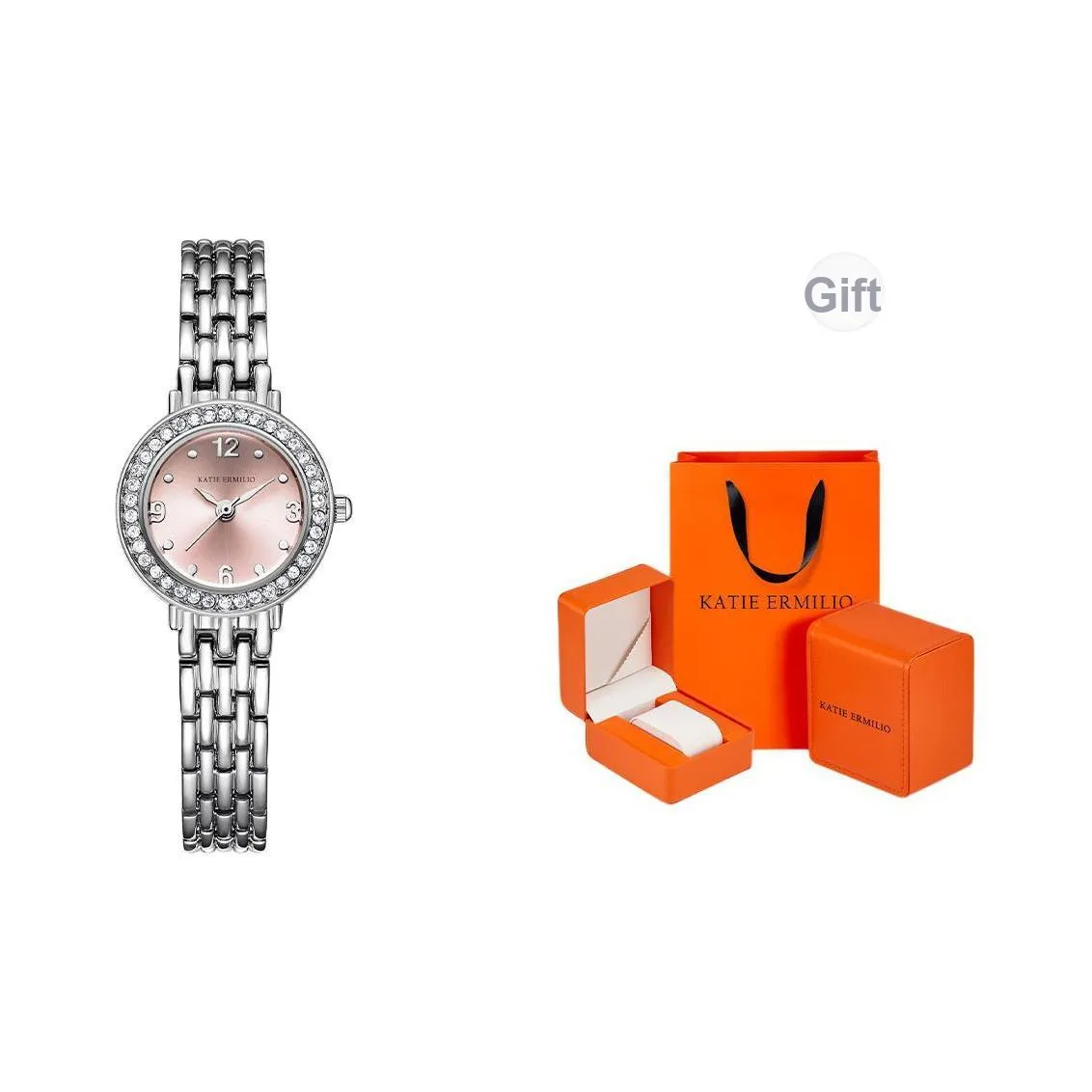 Katie Ermilio Кварцевый механизм Женские часы 24мм*24мм*8мм Синий