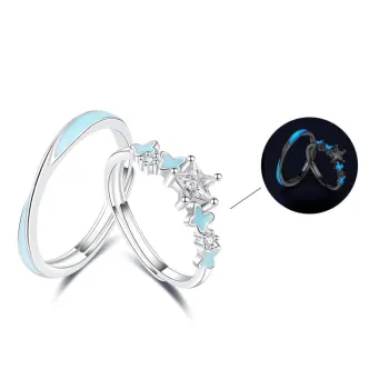 LAOYINFANG 990 Foot Silver Couple Rings Unisex