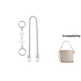 [White Set]Round Buckle Four-Leaf Clover 12CM+Decorative Chain 45CM[No Color Difference]