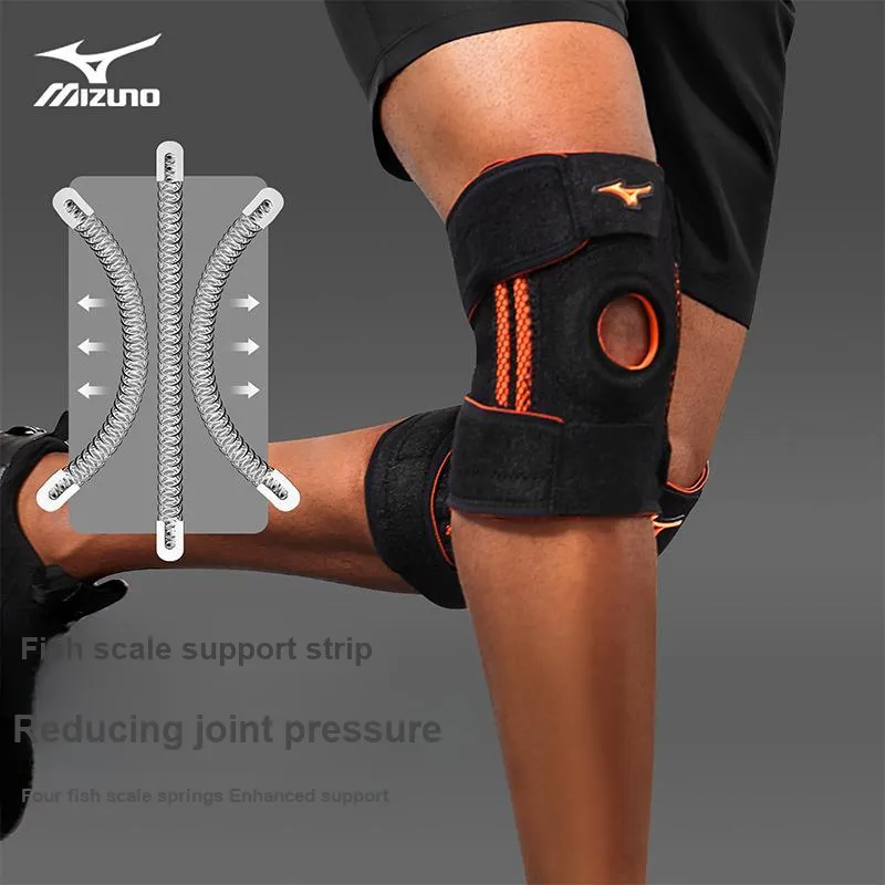 Mizuno Mountaineering Soccer Basketball Unisex Polyamide Elastane Silicone Knee Pads-6