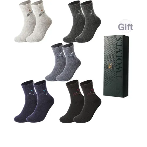 SEPTWOLVES Носки Crew Осенние Зимние Мужские 5 пар Смешанные цвета Подарочный набор в коробке