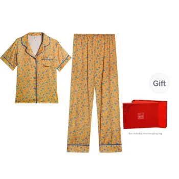 Shanghai Story Pajama Set Women's Yellow Small Floral