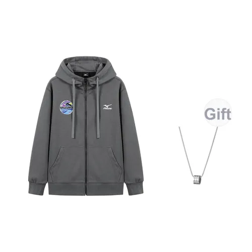 Mizuno Свитшот Унисекс Железно-серый В комплекте с ожерельем