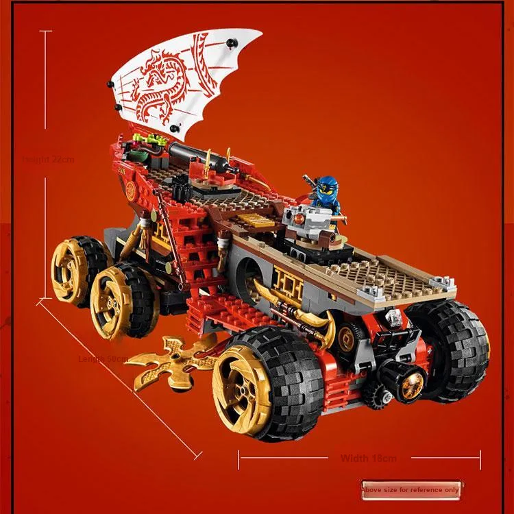 LEGO Phantom Ninja Collection Awardees' War Cart Building Blocks 1001 2000pcs 70677-3
