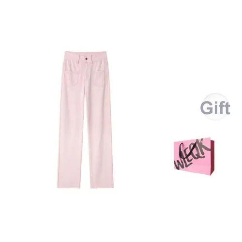 WLEQK Розовые Женские Джинсы