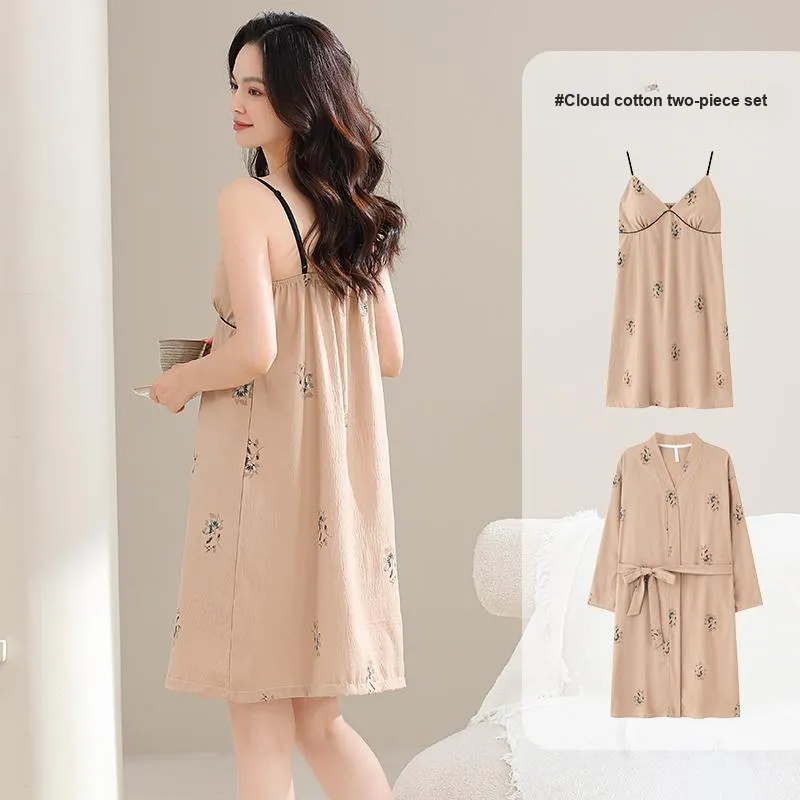 Pretty Lady Pajama Set Women's Apricot-3