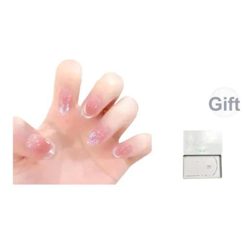 K'APEINE Magic Elf Handcrafted False Nail MID Длина (размер в длину) Oval Cropped Long Pink Jump Color French