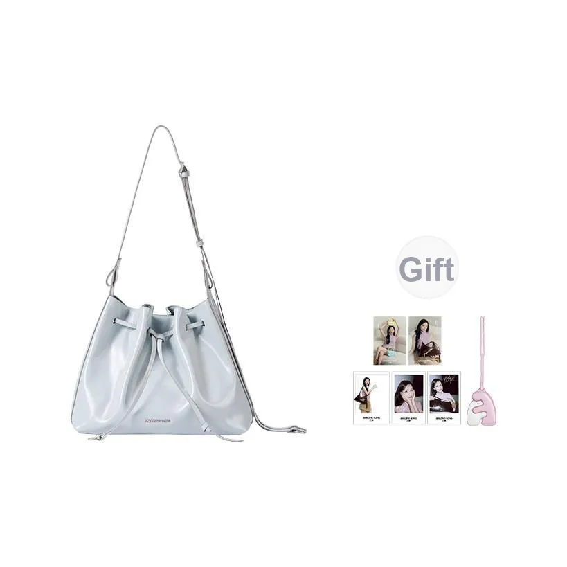 AMAZING SONG Коровья кожа Сумка на плечо Женская Элегантная Черная Темно-шоколадная Туманно-голубая