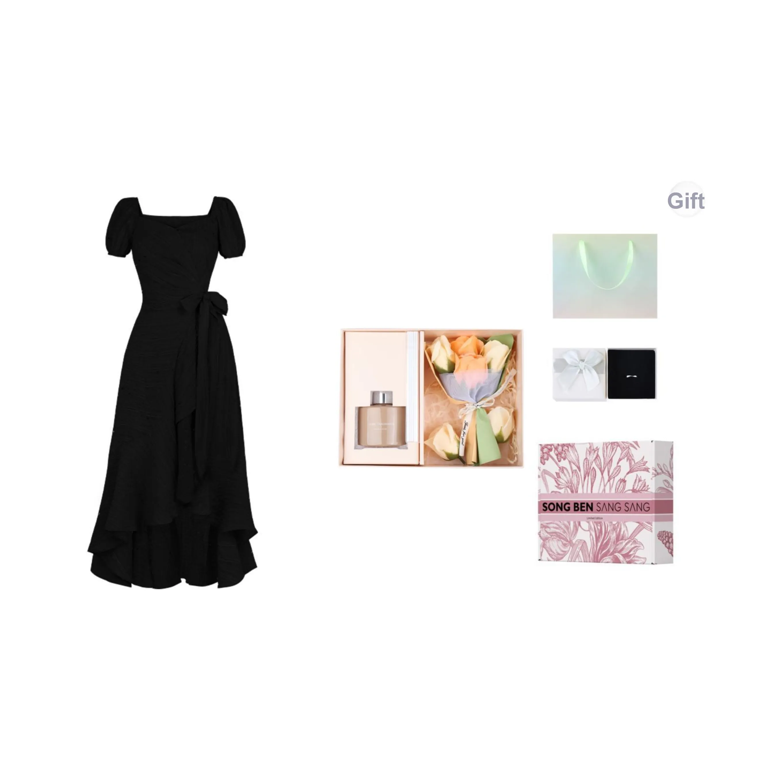 Matsumoto Soso Летнее Короткое Платье с Короткими Рукавами Женское