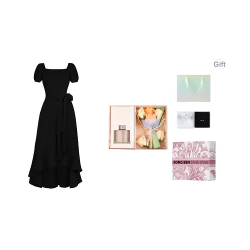 Matsumoto Soso Летнее Короткое Платье с Короткими Рукавами Женское