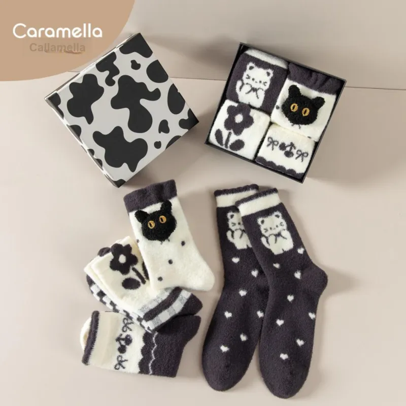 Caramella Mid-Calf Socks Women's Box 4-Pack-5