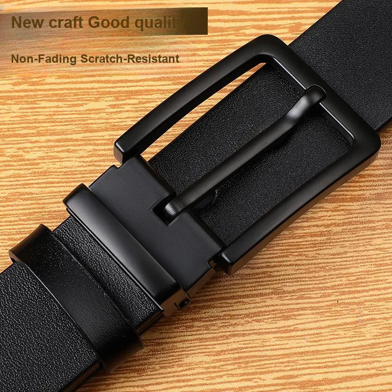 VINEY Cow Leather Belts Men's 3.5cm-2
