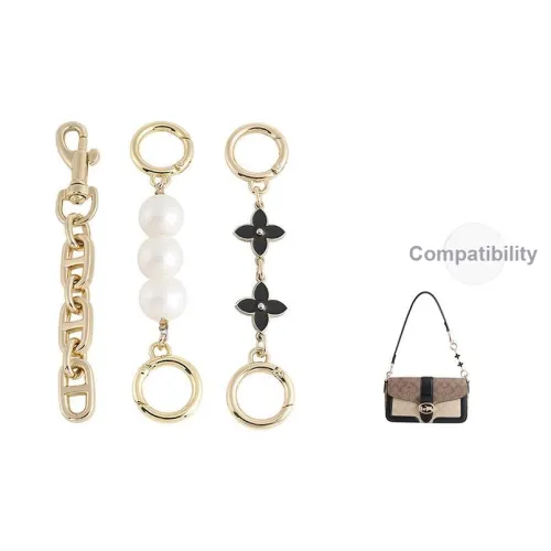 Luxury Care Artisan Workshop Медный Искусственный жемчуг Сумка Ремень Женский Золотой тон