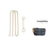 Gold-Tone (Set of 3) Chain+Pearl 13.5cm