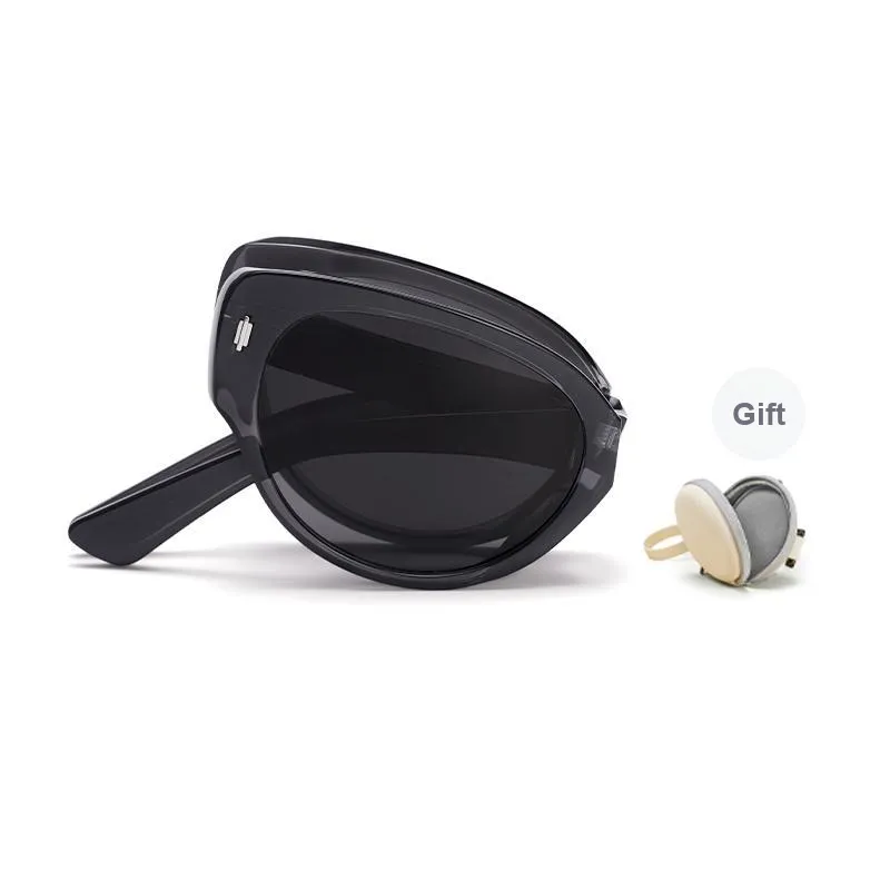 LASHION Irregular Shape Sunglasses Unisex Black-7