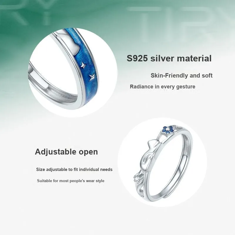 POTTICY S925 Silver Rings Unisex-2