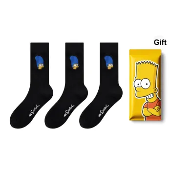The Simpsons Mid Calf Socks Unisex Shopping Bag 3 Pack