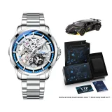 Silver Case Blue Dial Steel Band[Limited Sports Car Clothing Sets]