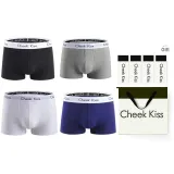 Black+White+Light Gray+Royal Blue[100% cotton Box 4 Pack]