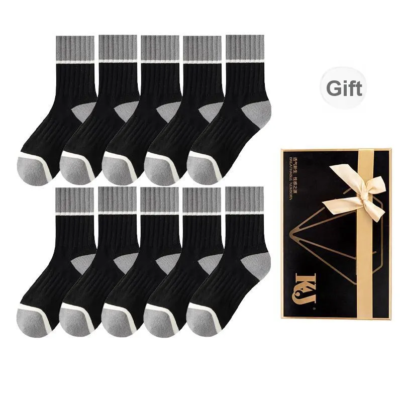 KJ Mid Calf Socks Men's Gift Box Combination Mixed Color-95