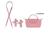 Adjustable Shoulder Strap 94-114cm+Free Perforated (Pink Silver-Tone Buckle)
