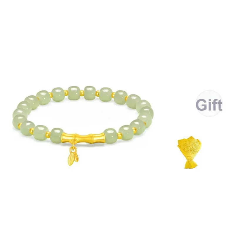 ZSY Hetian Jade Bracelets Pale Greenish White Jade Women's-0