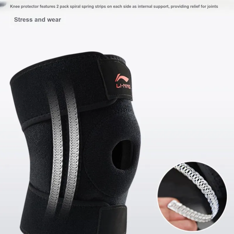 LiNing Tennis Cycling Running Soccer Basketball Mountaineering Men's Polyester Polyamide Elastane Knee Pads-2