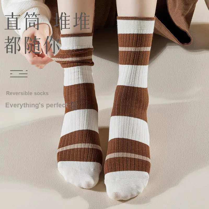 MIIOW Mid-Calf Socks Women's 5 Pack Mixed Color-1