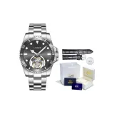 Black Case Black Dial Steel Band+Ecru Box+Leather Strap