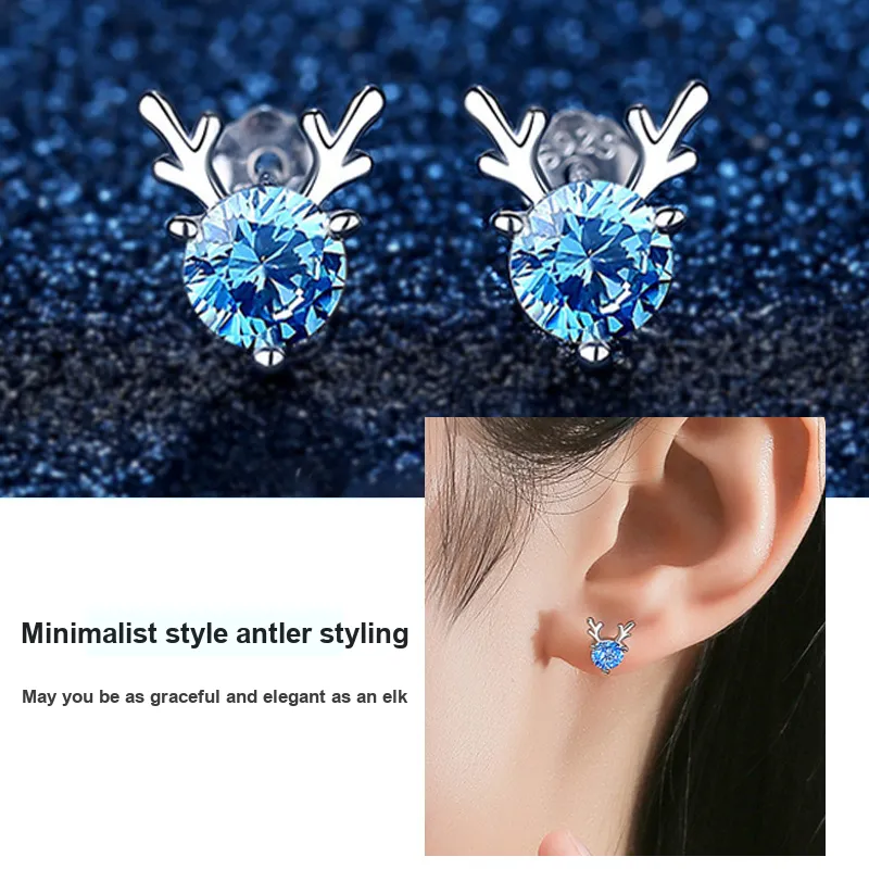 GAGA S925 Silver Stud Earrings Women's-3