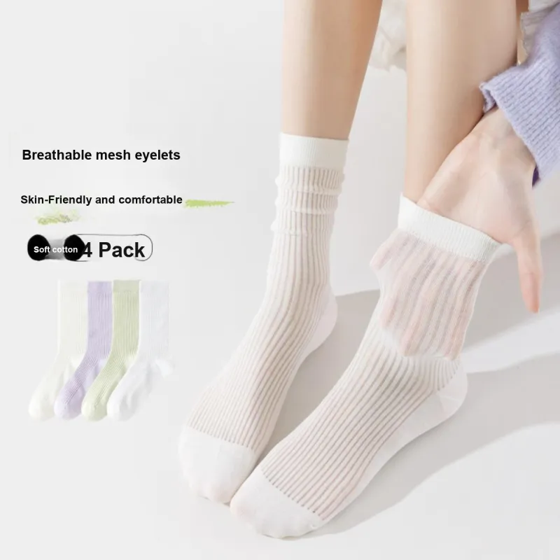 Caramella Mid Calf Socks Women's 4 Pack-1