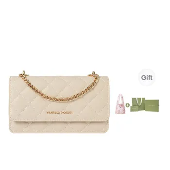 VANESSA HOGAN Lingge Series Fabric Women's Bag, Chain Bag, Crossbody Bag Trumpets Women's Black/Blue/Gray/Ecru