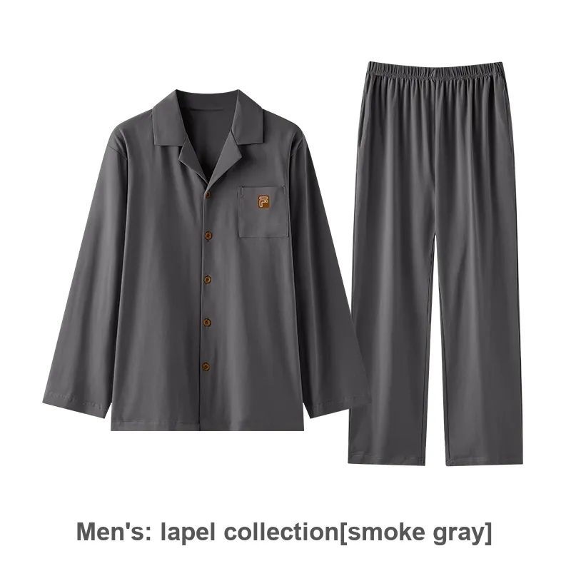 ZAO FU NIAO Pajama Set Men's Smoke Gray-1