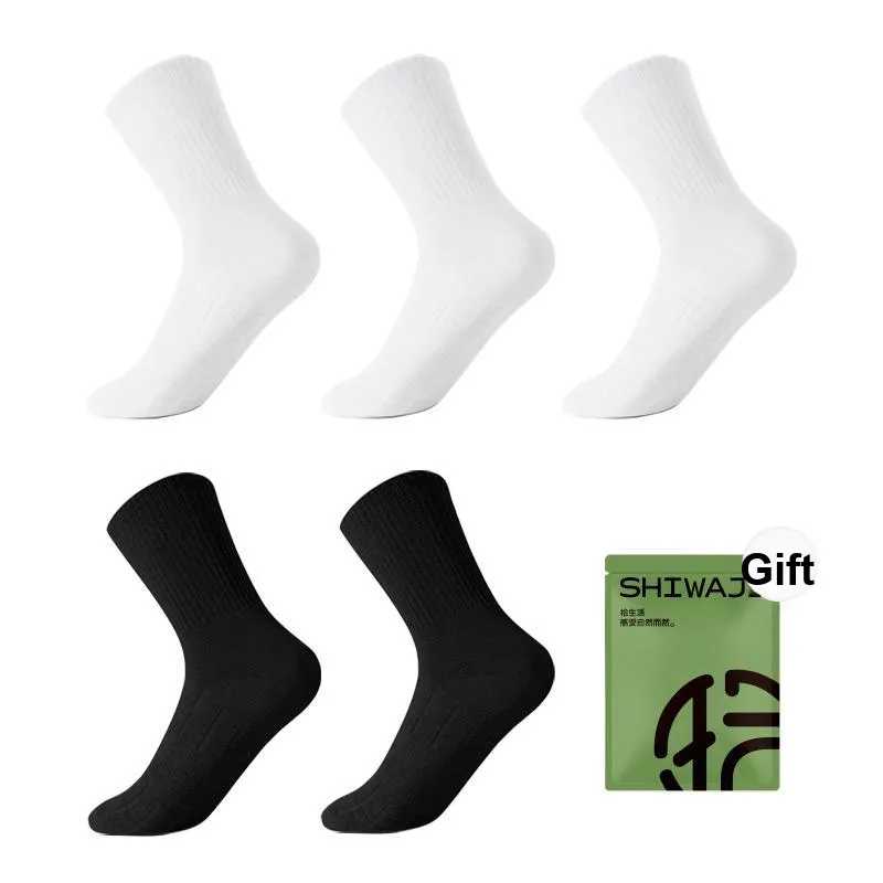 SHIWAJI Mid Calf Socks Men's Shopping Bag 5 Pack-6