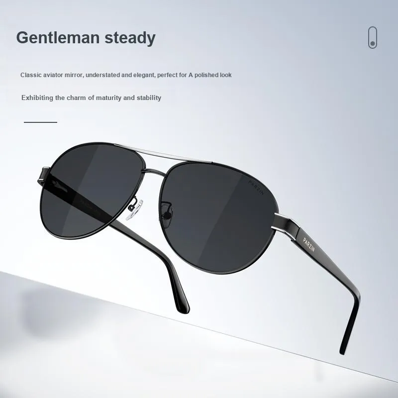 PARZIN Alloy Aviator Sunglasses Men's-5
