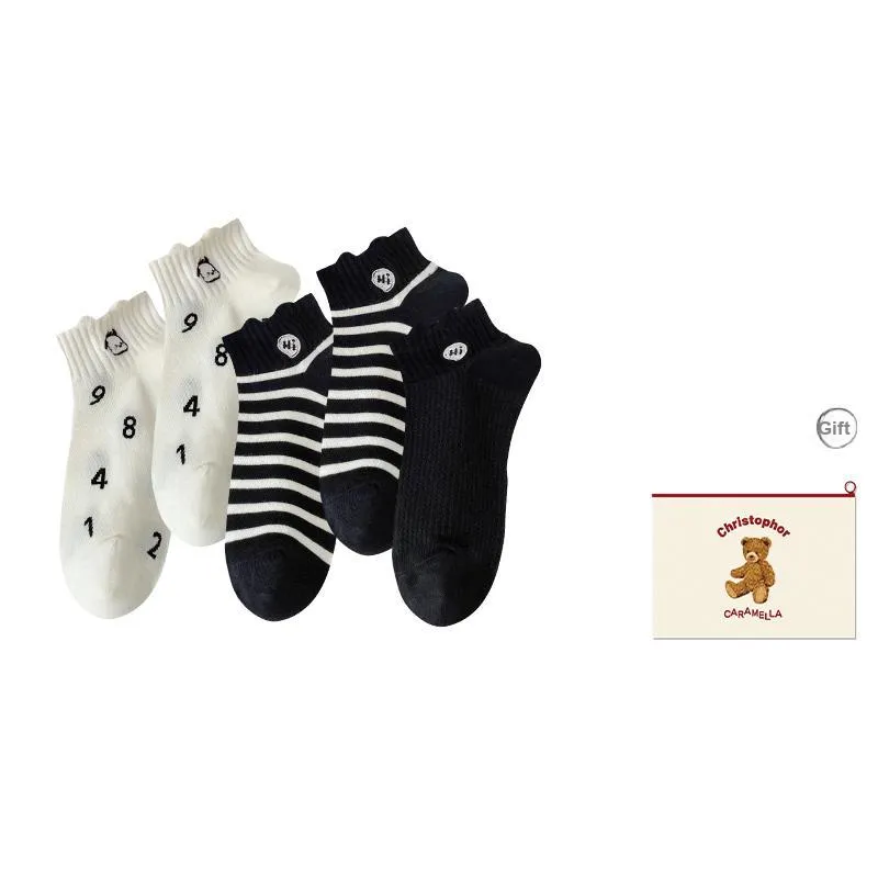Caramella Ankle Socks Women's Shopping Bag Combo Set-8