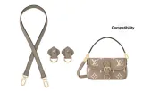 [Underarm Shoulder Strap]Elephant Gray 1.1cm Width 65cm+Abrasion-Resistant Buckle