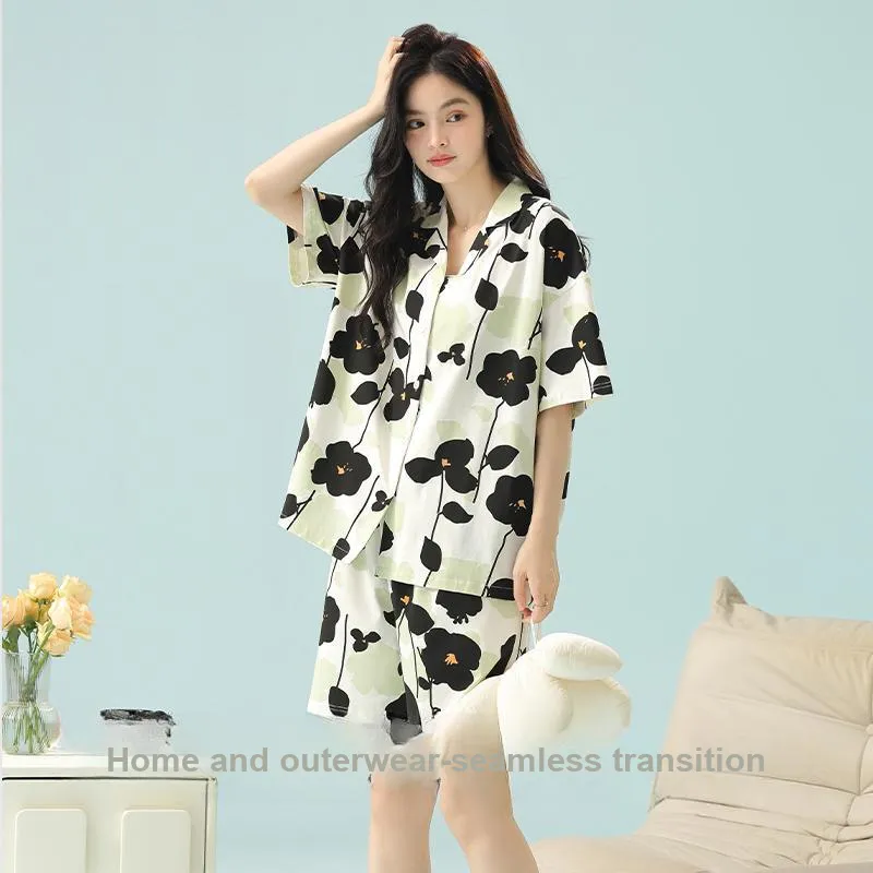 XIAFENYAN Pajama Set Women's Apricot-5