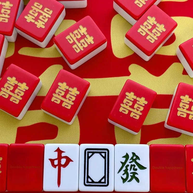 Imono Hand Crafted Mahjong Tiles For Home Use Blessing Durable And Drop Resistant Board Games-2