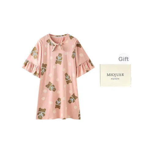 MIOJUER Ночная сорочка Женская Набор в подарочной коробке Креветочный розовый