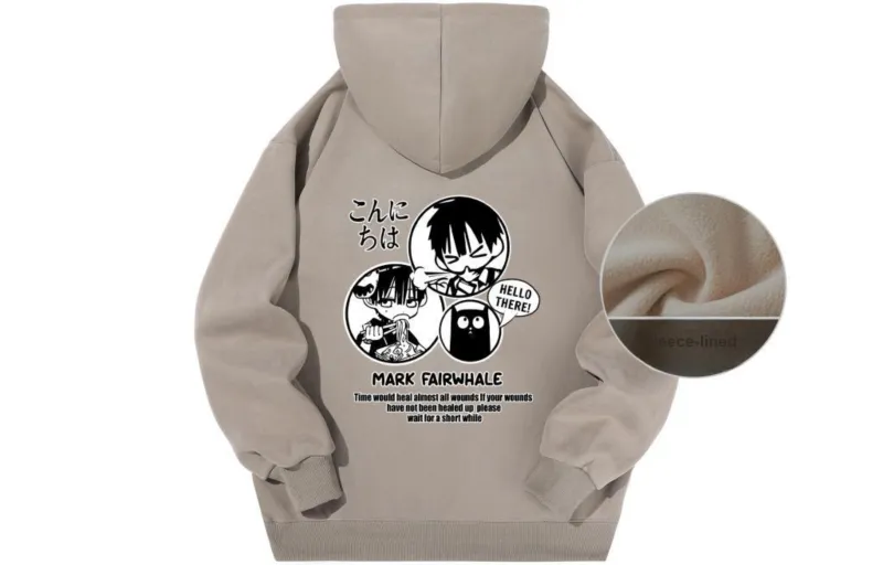 FAIRWHALE Pullover Drop Shoulder Hoodie Unisex-47