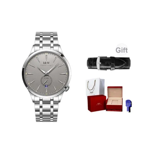 I W CARNIVAL HWGUOJI Автоматический механический механизм ремешок из нержавеющей стали мужские часы белый циферблат