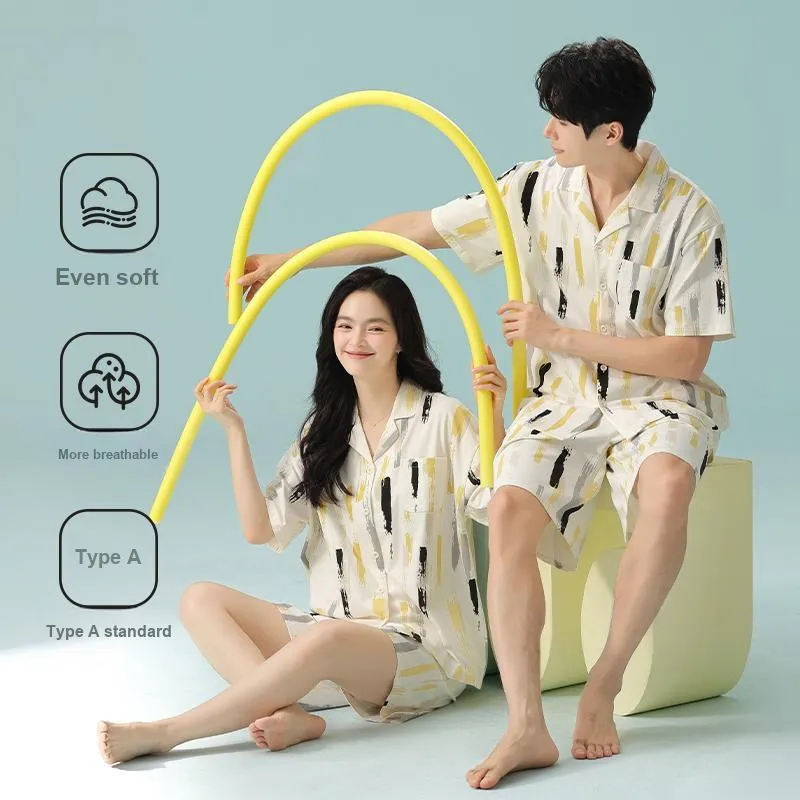 WANANNI Pajama Set Unisex Apricot Yellow-3